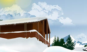 Ski in the Snowy Mountain